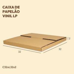 Caixa de Papelão Vinil LP 32x32x2 cm