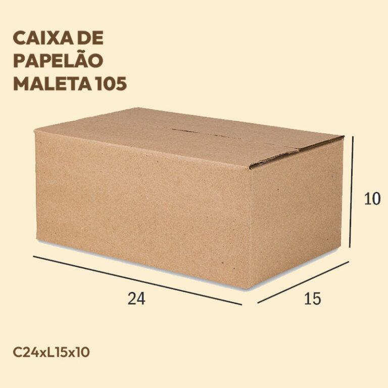 Caixa Maleta de Papelão 105 - 24x15x10 cm