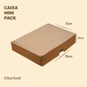 Caixa de Papelão Mini Pack - 15x11x3 - 50