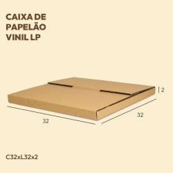 Caixa de Papelão Vinil LP 32x32x2 cm