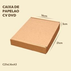 Caixa de Papelão Correio DVD - 21X16X3 cm