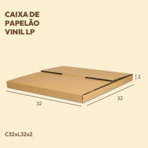 Caixa de Papelão Vinil LP 32x32x2 cm