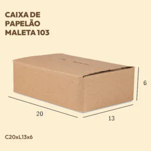 Caixa Maleta de Papelão 103 - 20x13x6 cm